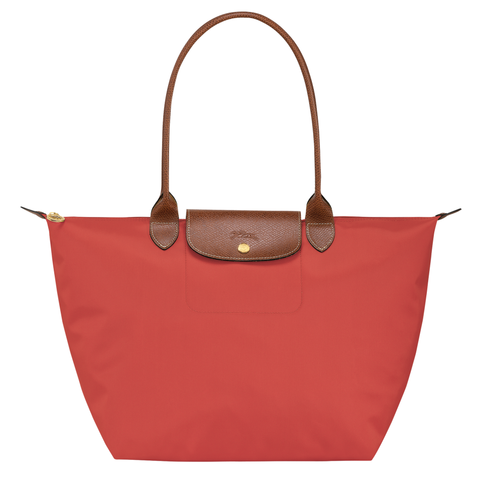 Le Pliage Original L Tote bag Tomato - Recycled canvas