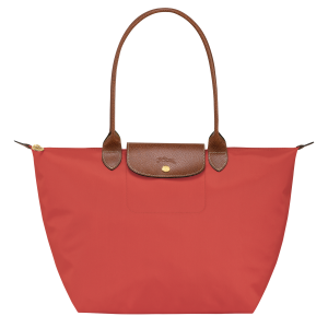 Le Pliage Original L Tote bag Tomato – Recycled canvas