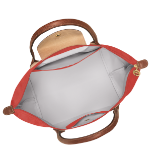 Le Pliage Original L Tote bag Tomato – Recycled canvas