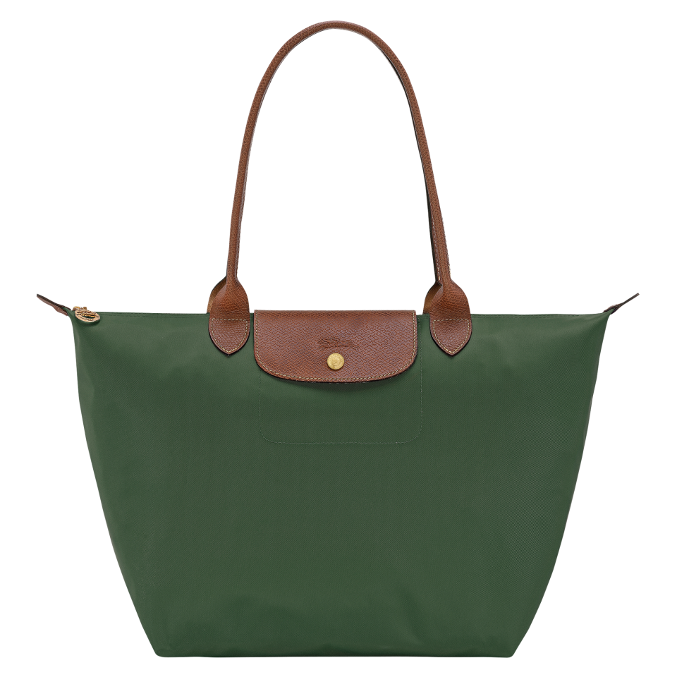 Le Pliage Original L Tote bag British Green - Recycled canvas