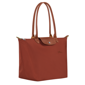 Le Pliage Green L Tote bag Chestnut – Recycled canvas