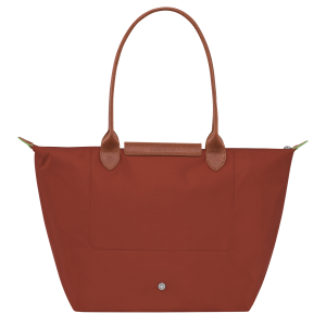 Le Pliage Green L Tote bag Chestnut – Recycled canvas