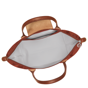 Le Pliage Green L Tote bag Chestnut – Recycled canvas