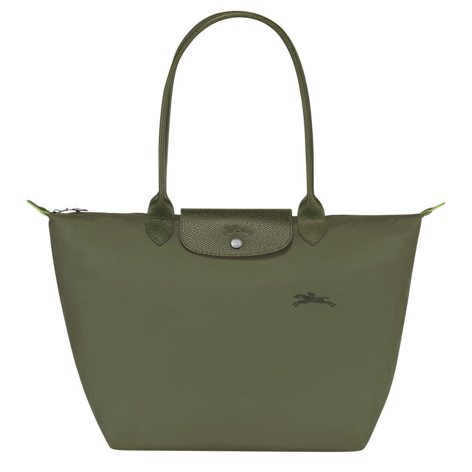 Le Pliage Green L Tote bag Forest - Recycled canvas