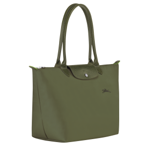 Le Pliage Green L Tote bag Forest – Recycled canvas