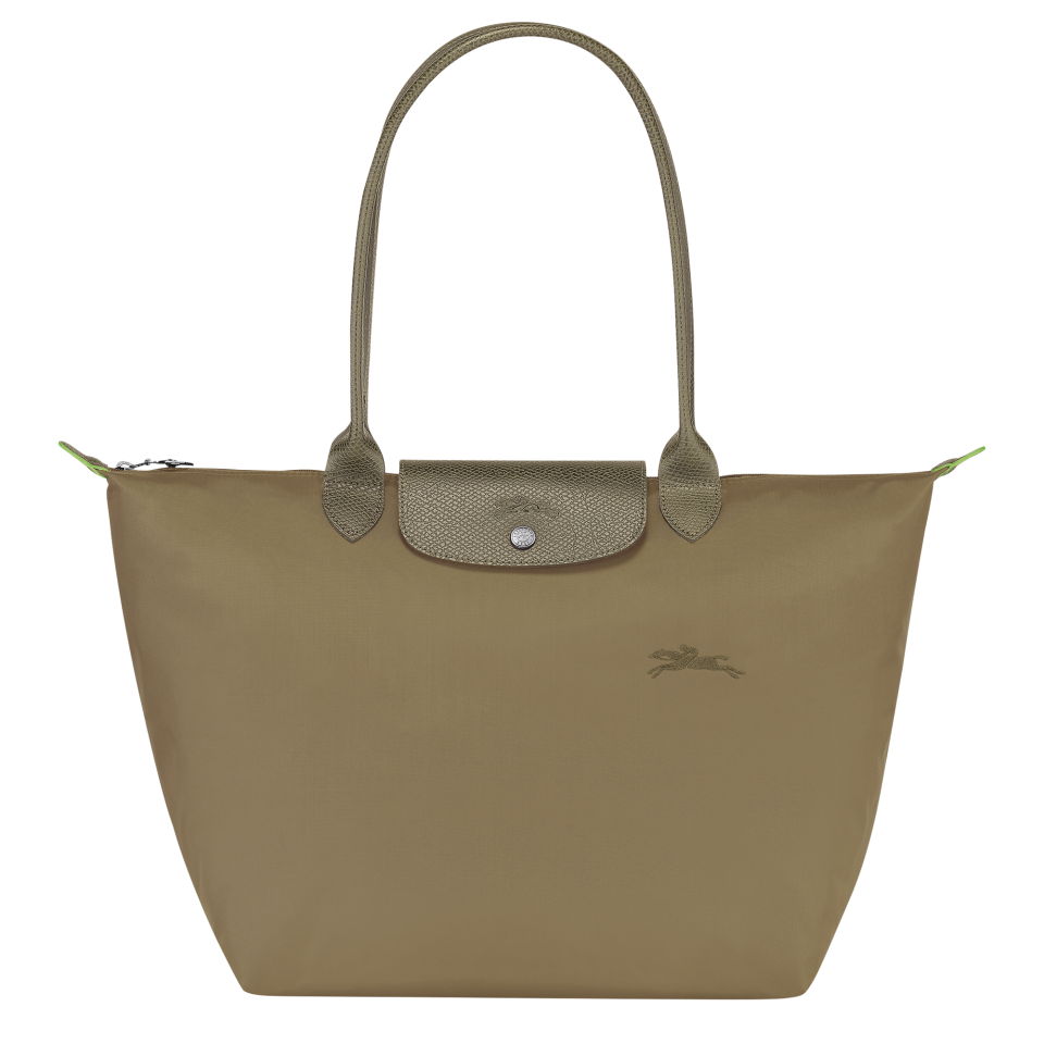 Le Pliage Green L Tote bag Artichoke - Recycled canvas