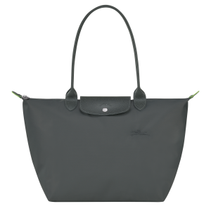 Le Pliage Green L Tote bag Graphite – Recycled canvas