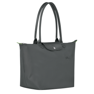 Le Pliage Green L Tote bag Graphite – Recycled canvas