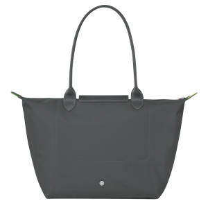 Le Pliage Green L Tote bag Graphite – Recycled canvas