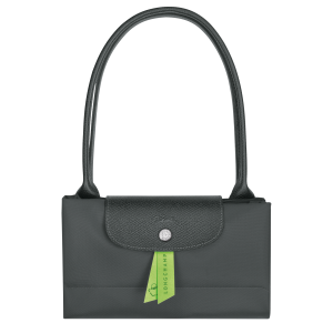 Le Pliage Green L Tote bag Graphite – Recycled canvas