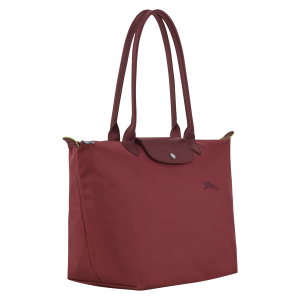 Le Pliage Green L Tote bag Pomegranate – Recycled canvas
