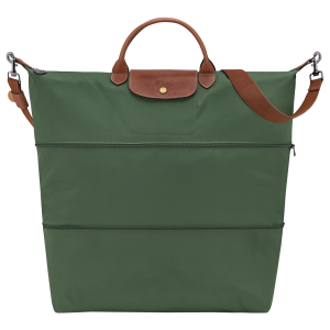 Le Pliage Original Travel bag expandable British Green – Recycled canvas