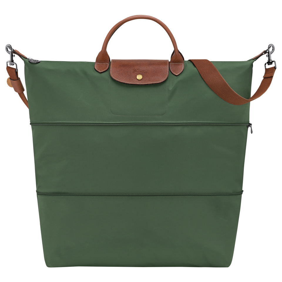 Le Pliage Original Travel bag expandable British Green - Recycled canvas
