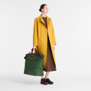 Le Pliage Original Travel bag expandable British Green – Recycled canvas