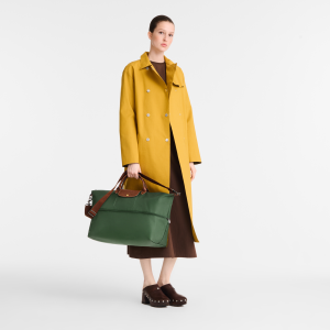 Le Pliage Original Travel bag expandable British Green – Recycled canvas