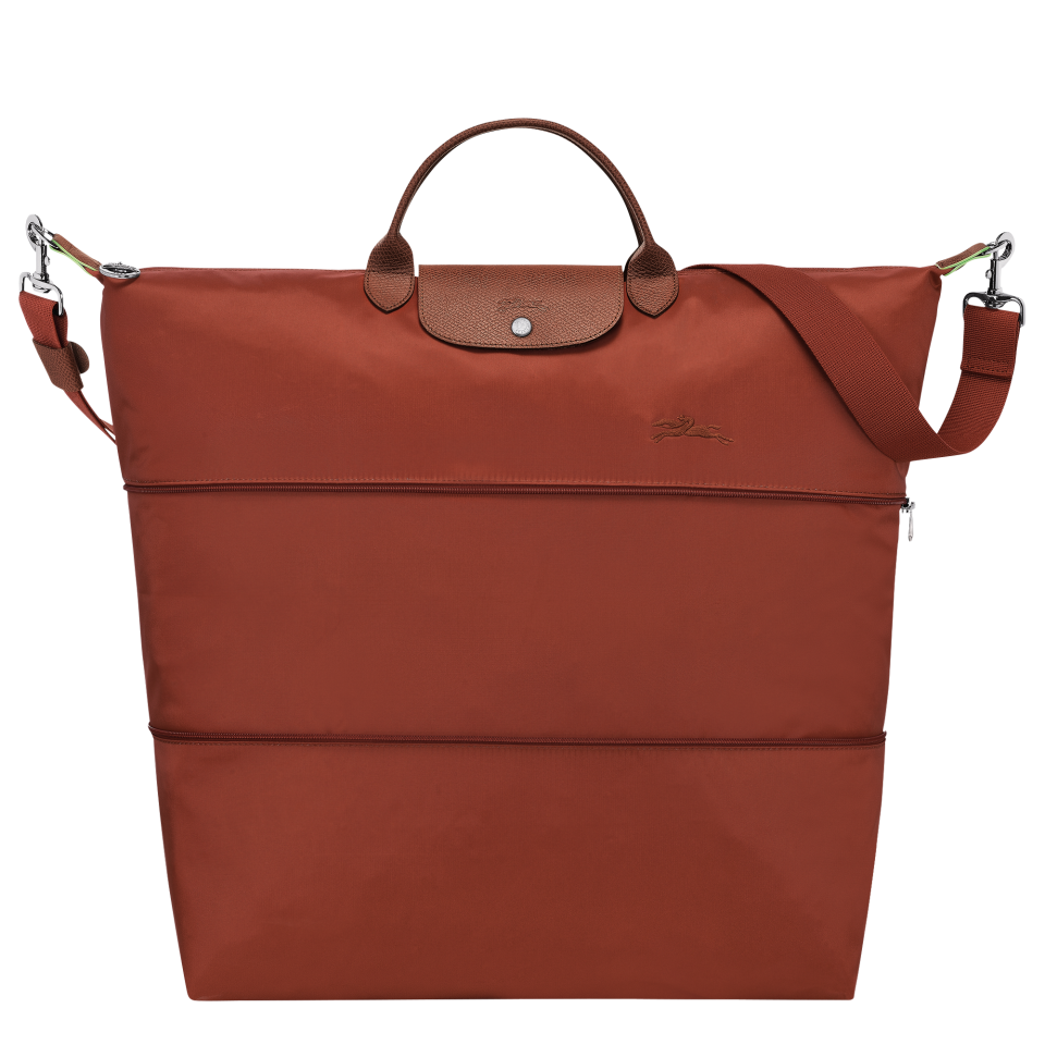 Le Pliage Green Travel bag expandable Chestnut - Recycled canvas
