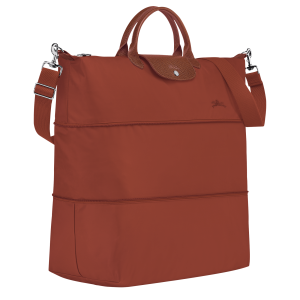 Le Pliage Green Travel bag expandable Chestnut – Recycled canvas