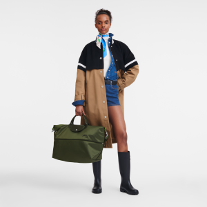 Le Pliage Green Travel bag expandable Forest – Recycled canvas