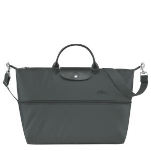 Le Pliage Green Travel bag expandable Graphite – Recycled canvas