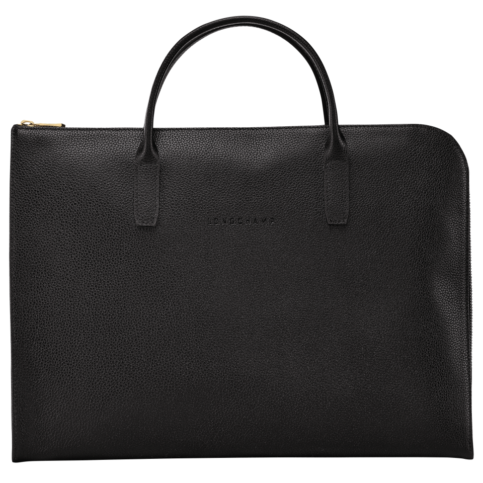 Le Foulonné S Briefcase Black - Leather