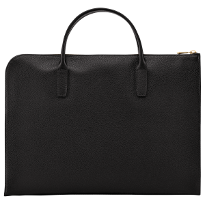 Le Foulonné S Briefcase Black – Leather