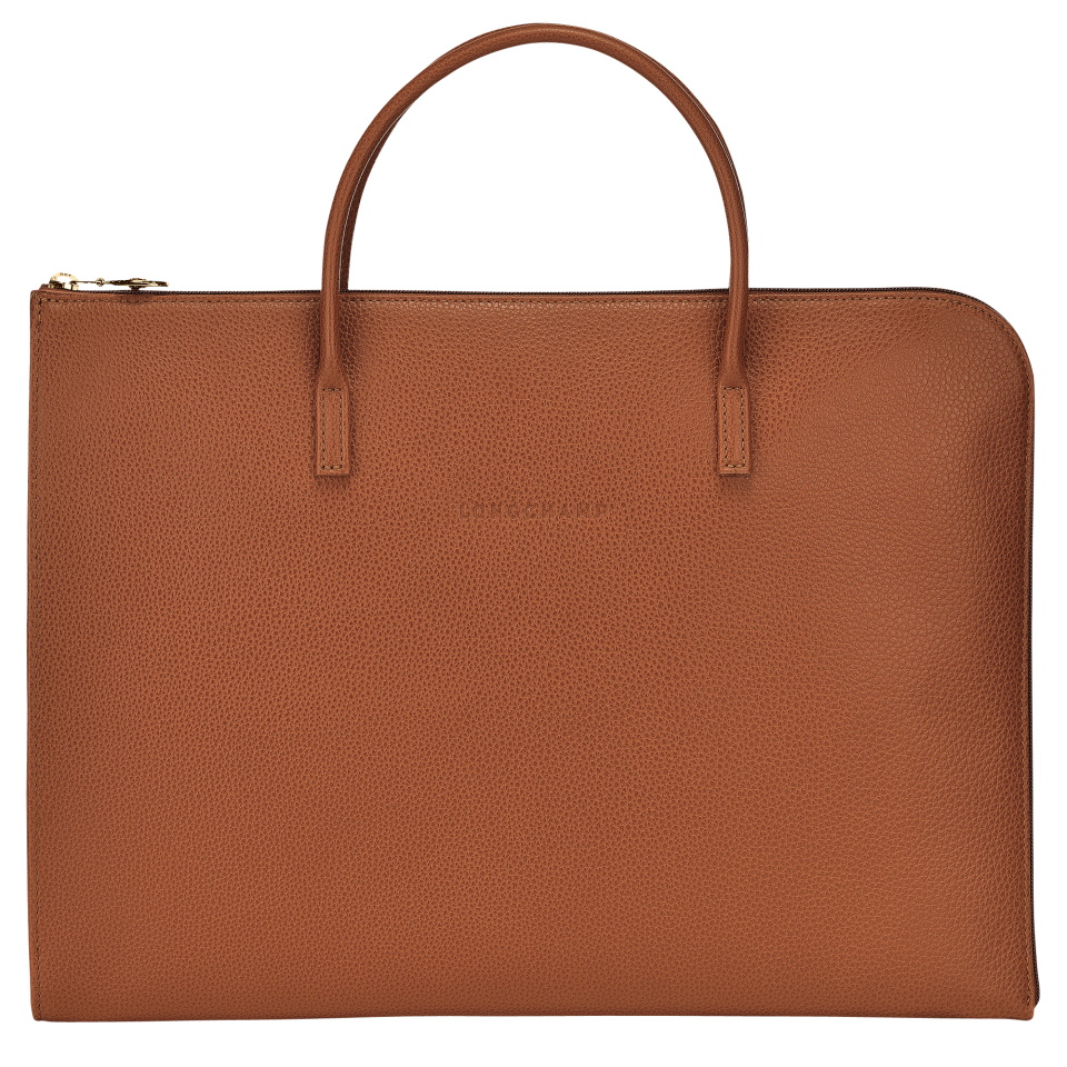 Le Foulonné S Briefcase Caramel - Leather