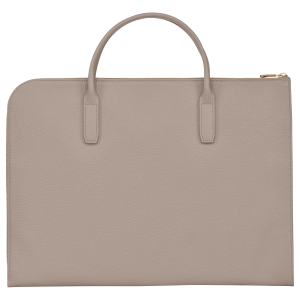 Le Foulonné S Briefcase Turtledove – Leather