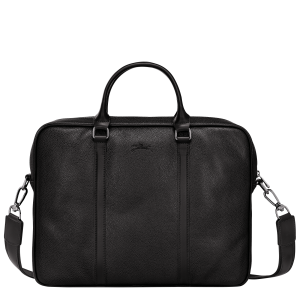 Le Foulonné XS Briefcase Black – Leather