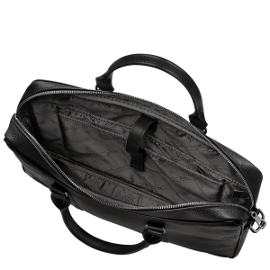 Le Foulonné XS Briefcase Black – Leather