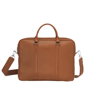 Le Foulonné XS Briefcase Caramel – Leather