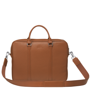 Le Foulonné XS Briefcase Caramel – Leather