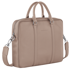 Le Foulonné XS Briefcase Turtledove – Leather