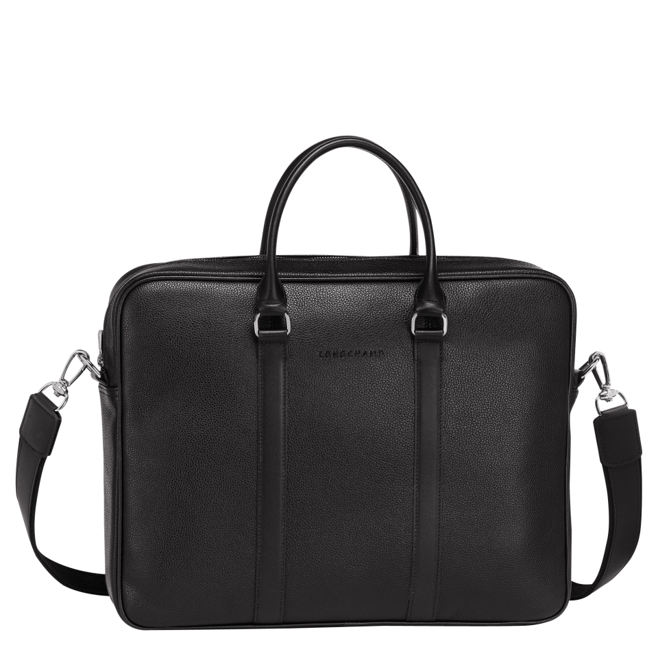 Le Foulonné S Briefcase Black - Leather