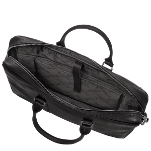Le Foulonné S Briefcase Black – Leather
