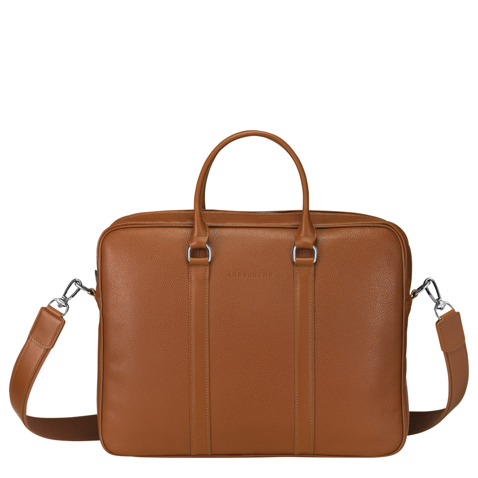 Le Foulonné S Briefcase Caramel - Leather