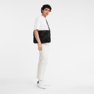Le Foulonné M Briefcase Black – Leather