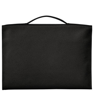 Le Foulonné S Briefcase Black – Leather