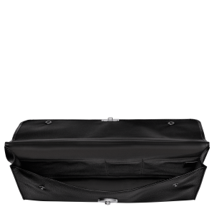 Le Foulonné S Briefcase Black – Leather