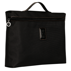 Boxford S Briefcase Black – Recycled canvas