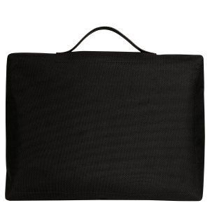 Boxford S Briefcase Black – Recycled canvas