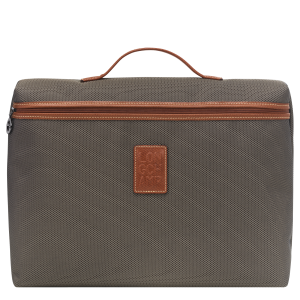 Boxford S Briefcase Brown – Recycled canvas