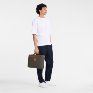Boxford S Briefcase Brown – Recycled canvas