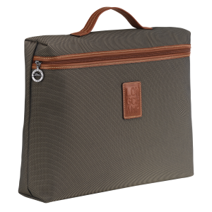 Boxford S Briefcase Brown – Recycled canvas