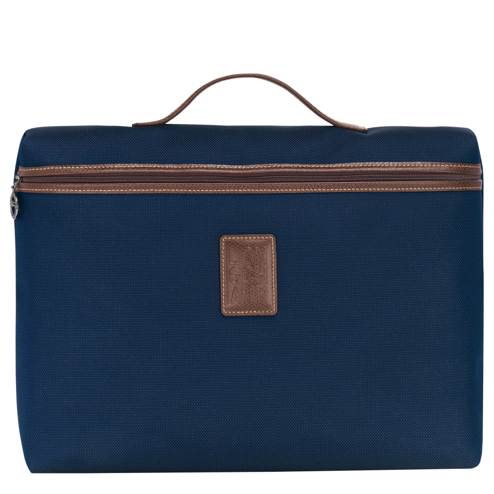 Boxford S Briefcase Blue - Recycled canvas