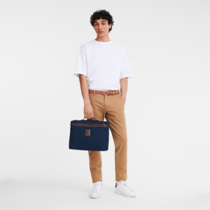 Boxford S Briefcase Blue – Recycled canvas