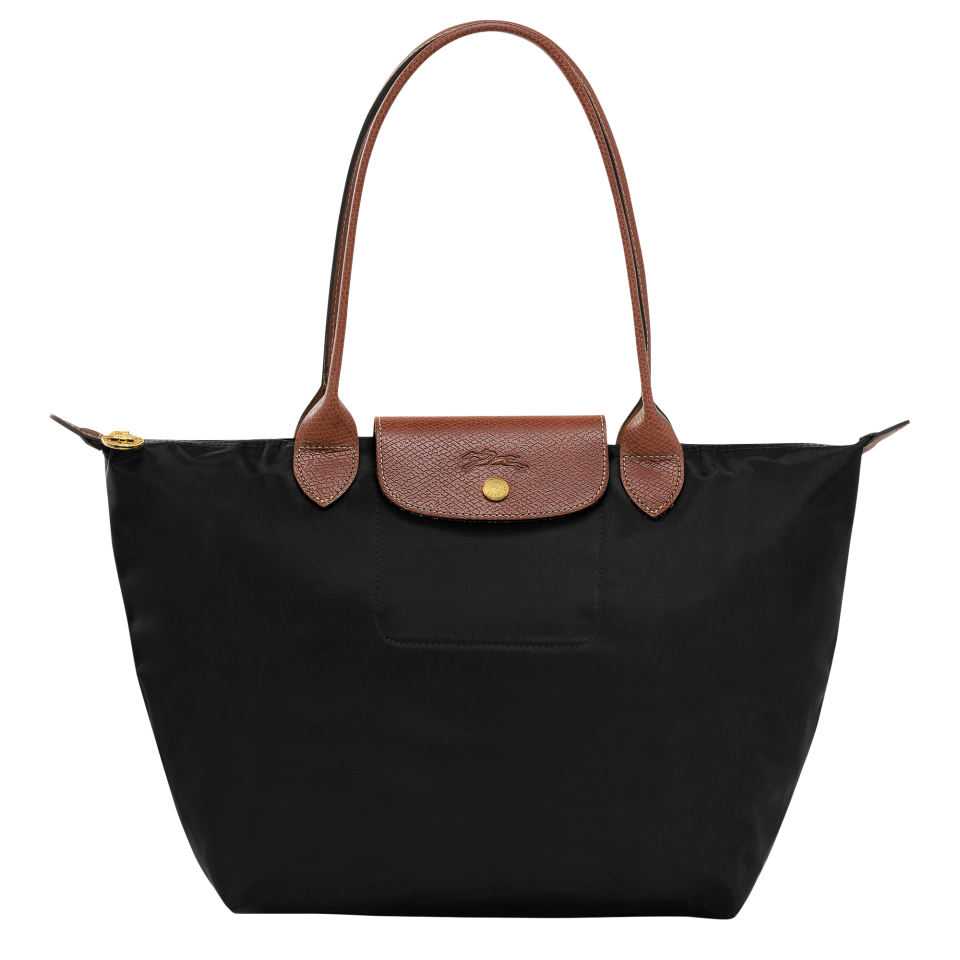 Le Pliage Original M Tote bag Black - Recycled canvas