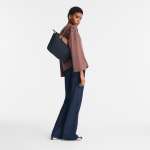 Le Pliage Original M Tote bag Black – Recycled canvas