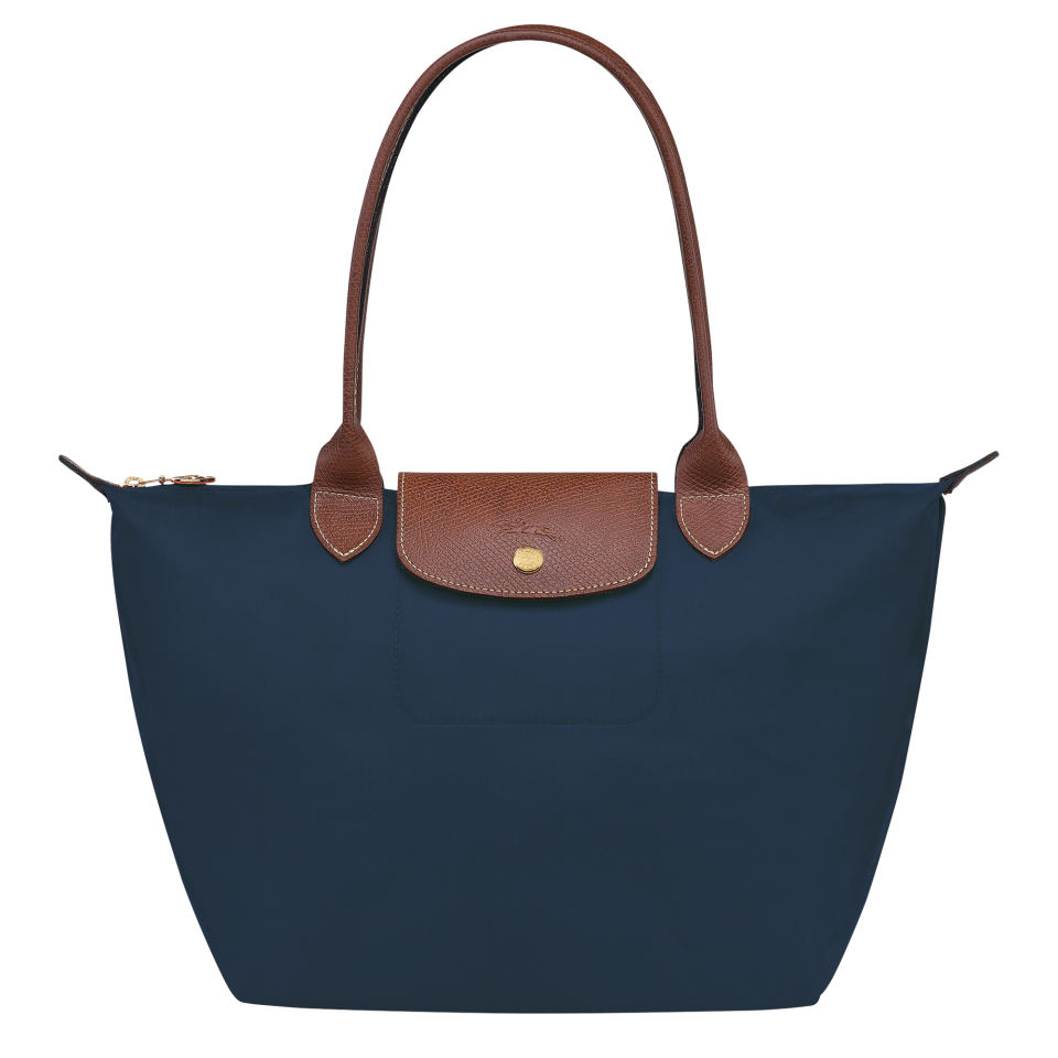 Le Pliage Original M Tote bag Navy - Recycled canvas