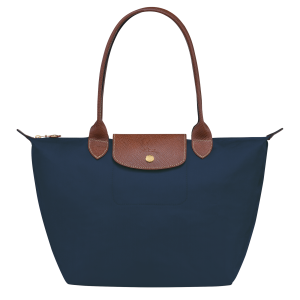 Le Pliage Original M Tote bag Navy – Recycled canvas