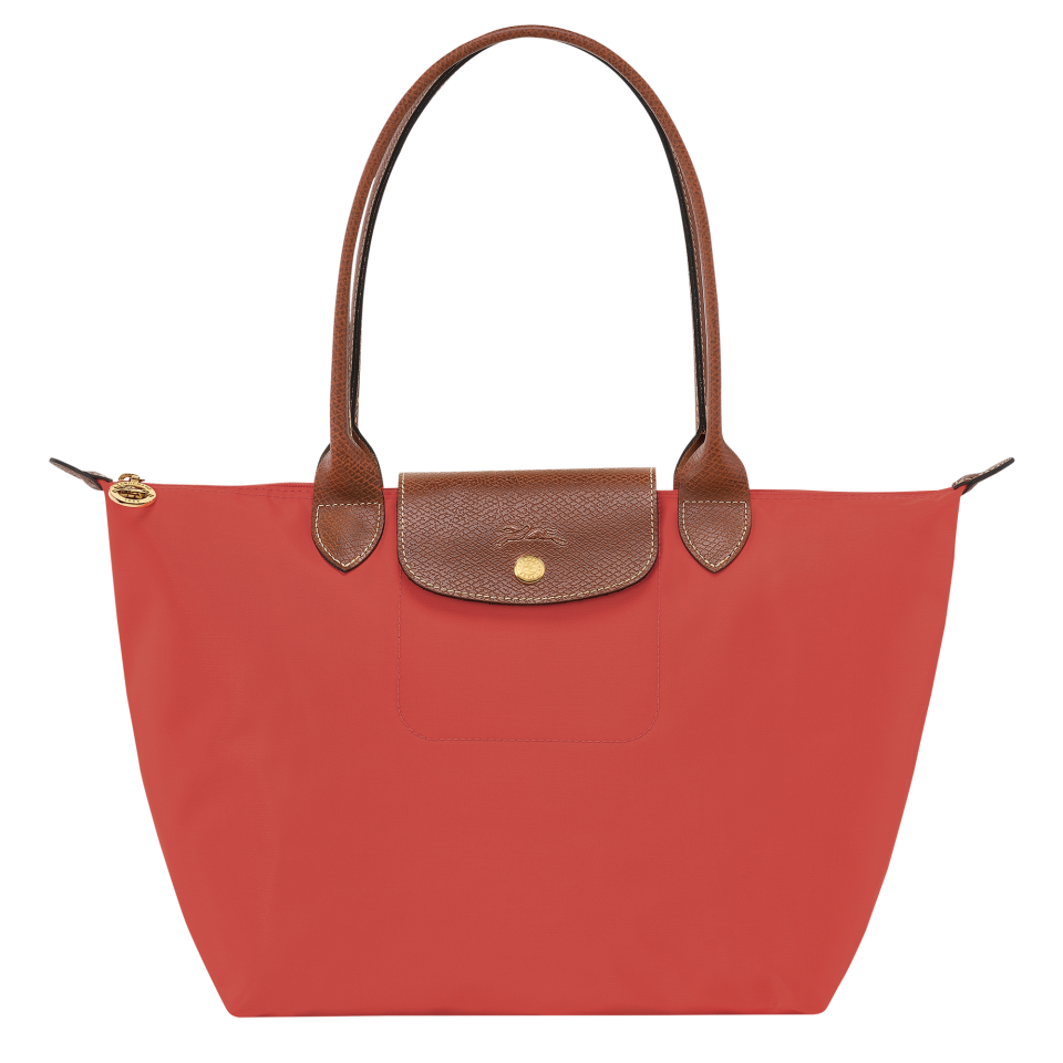 Le Pliage Original M Tote bag Tomato - Recycled canvas